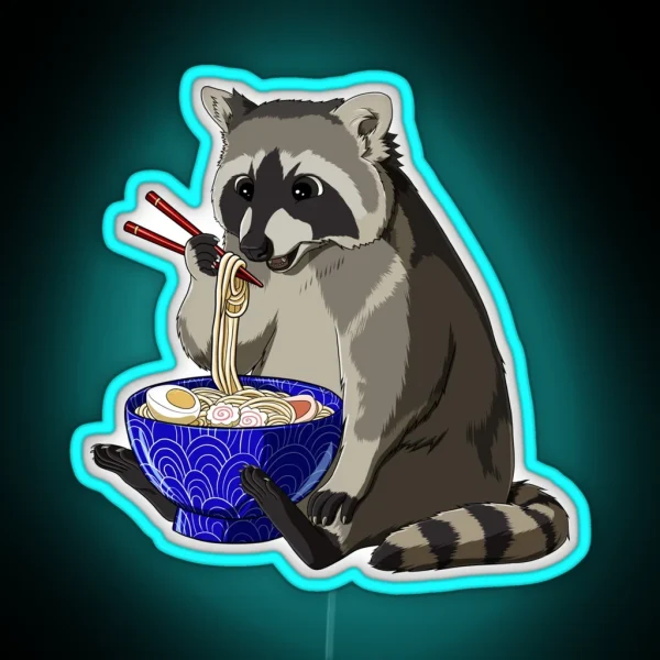 Racoon Ramen RGB Neon Sign