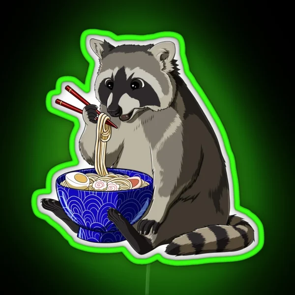 Racoon Ramen RGB Neon Sign