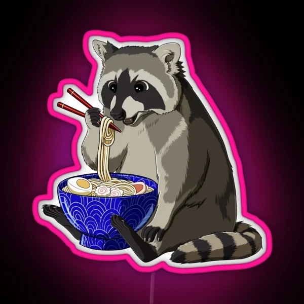 Racoon Ramen RGB Neon Sign