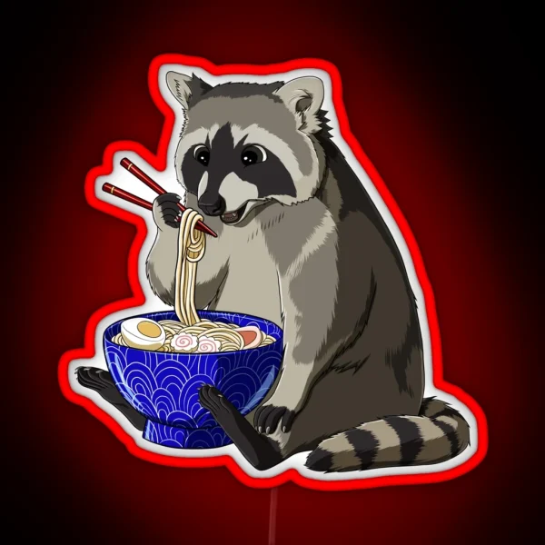 Racoon Ramen RGB Neon Sign