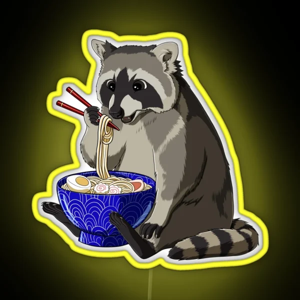 Racoon Ramen RGB Neon Sign