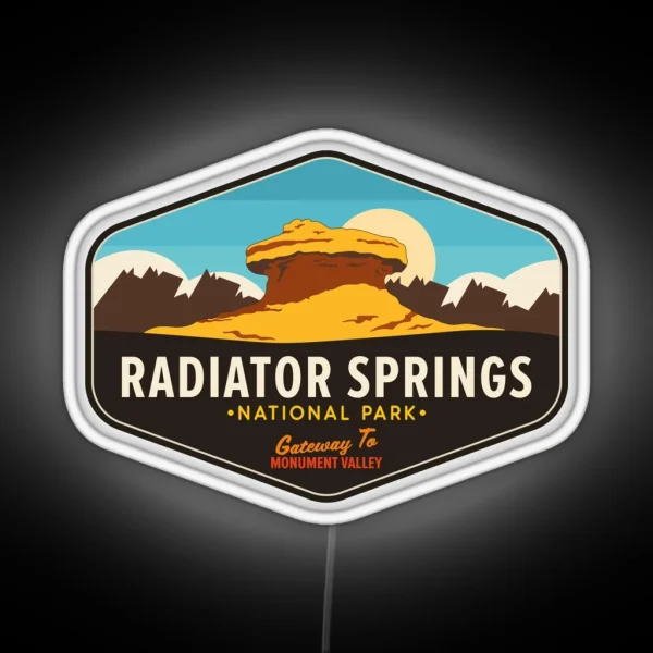 Radiator Springs National Park Gateway To Monument Valley RGB Neon Sign