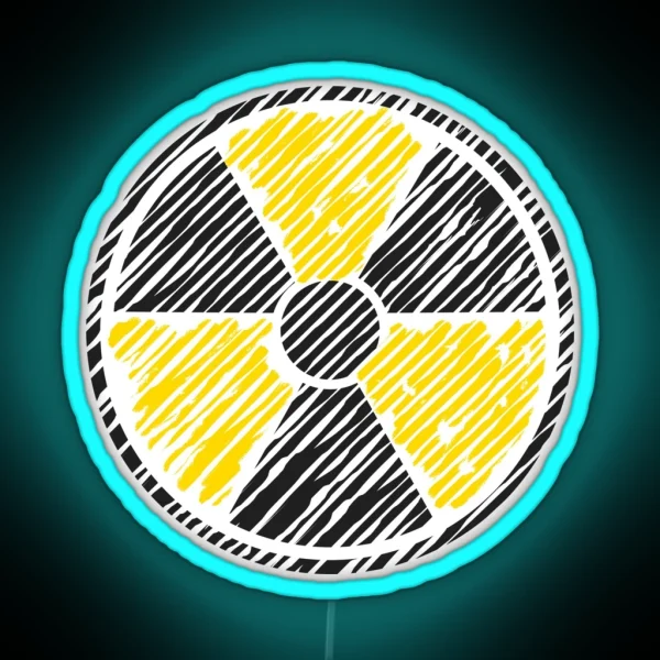Radiology Radiation Logo Distressed Design RGB Neon Sign