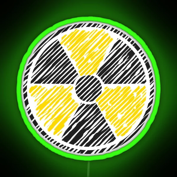 Radiology Radiation Logo Distressed Design RGB Neon Sign