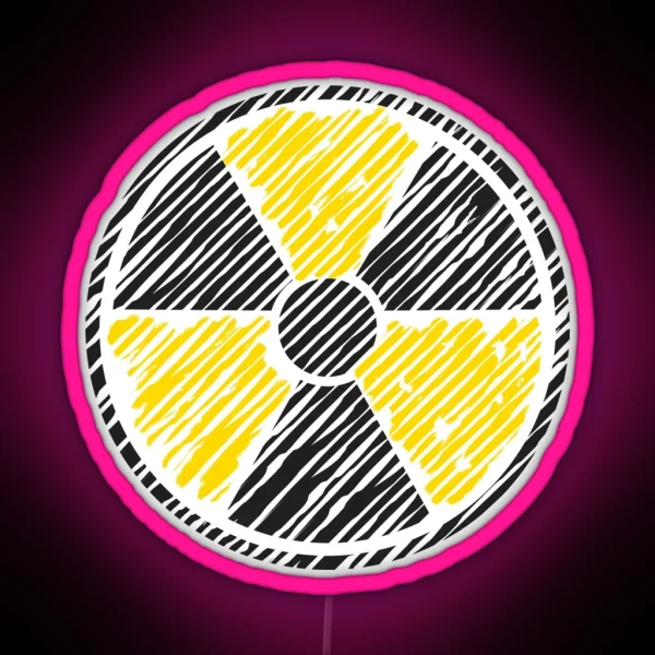 Radiology Radiation Logo Distressed Design RGB Neon Sign