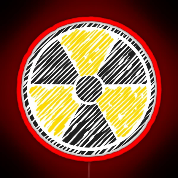 Radiology Radiation Logo Distressed Design RGB Neon Sign