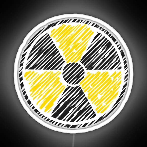 Radiology Radiation Logo Distressed Design RGB Neon Sign