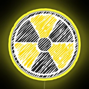 Radiology Radiation Logo Distressed Design RGB Neon Sign
