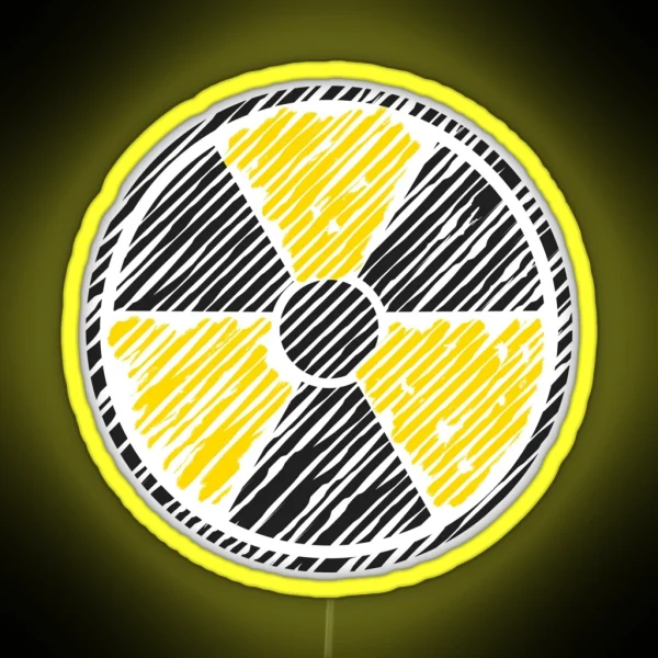Radiology Radiation Logo Distressed Design RGB Neon Sign