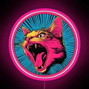 Rage Colorful Cat RGB Neon Sign