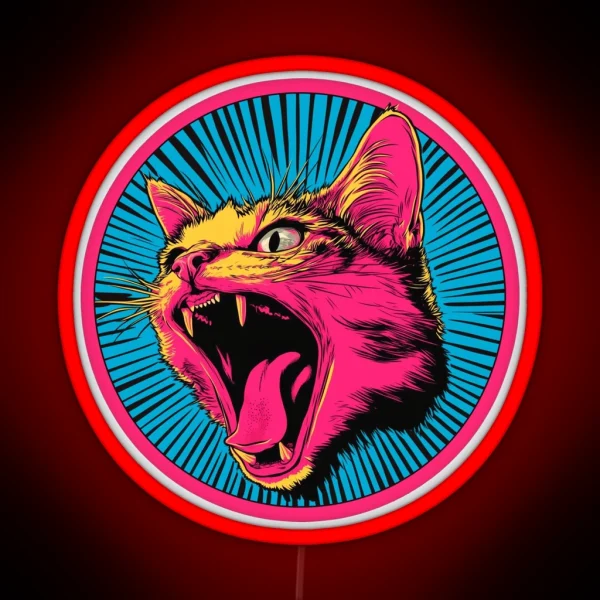 Rage Colorful Cat RGB Neon Sign