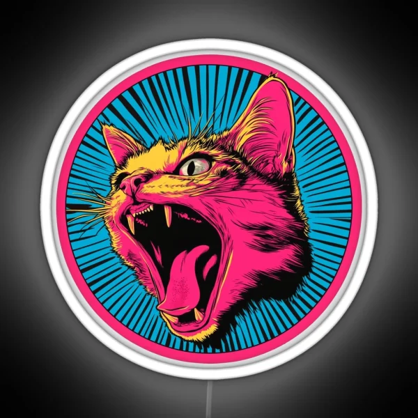 Rage Colorful Cat RGB Neon Sign