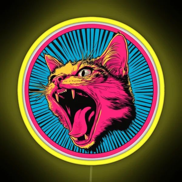 Rage Colorful Cat RGB Neon Sign