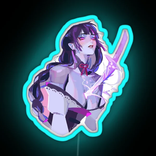 Raiden Shogun Baal Art RGB Neon Sign