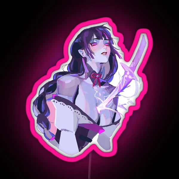 Raiden Shogun Baal Art RGB Neon Sign