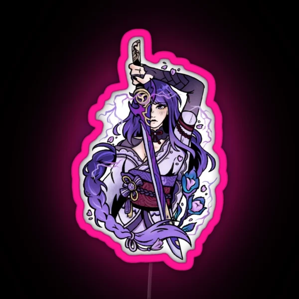 Raiden Shogun Ei Genshin Impact RGB Neon Sign