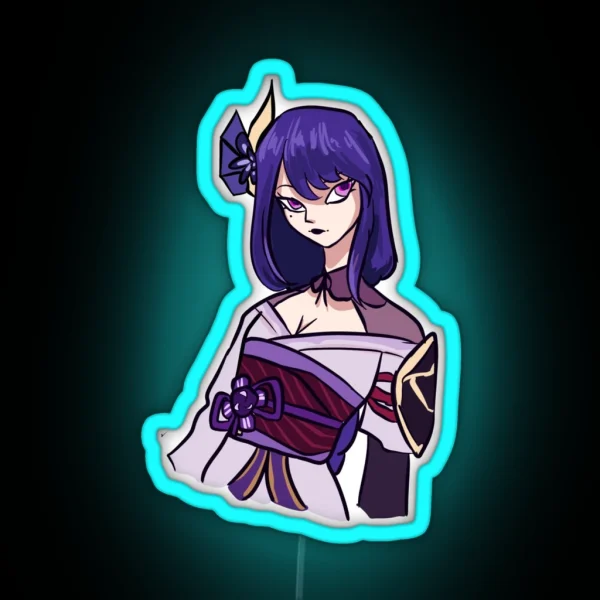 Raiden Shogun Ei RGB Neon Sign