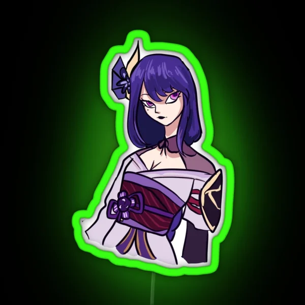 Raiden Shogun Ei RGB Neon Sign