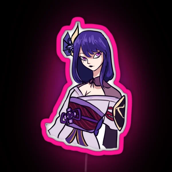 Raiden Shogun Ei RGB Neon Sign