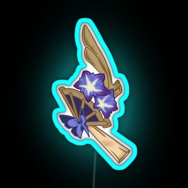 Raiden Shogun Hairpin RGB Neon Sign