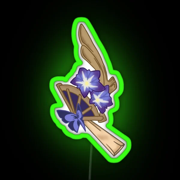 Raiden Shogun Hairpin RGB Neon Sign