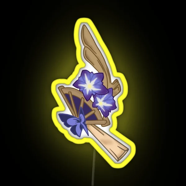 Raiden Shogun Hairpin RGB Neon Sign