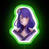 Glowing Raiden Shogun Neon Sign Decor for Anime Gamer Rooms