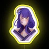 Glowing Raiden Shogun RGB Neon Sign Decal for Gaming Enthusiasts