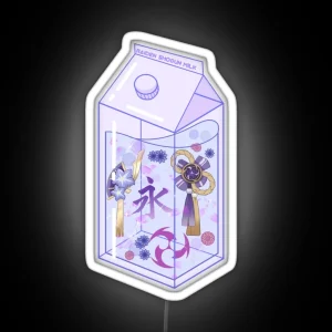 Raiden Shogun Milk Carton RGB Neon Sign