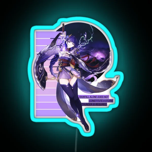 Raiden Shogun RGB Neon Sign
