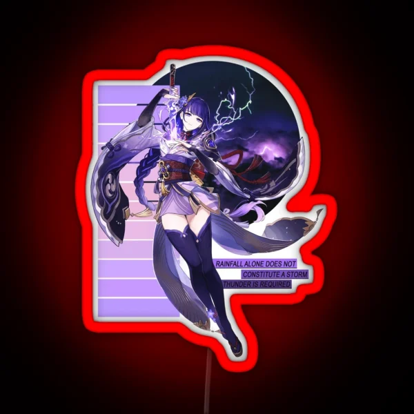 Raiden Shogun RGB Neon Sign