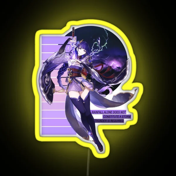 Raiden Shogun RGB Neon Sign