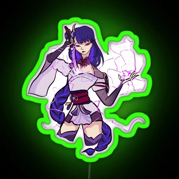 Raiden Shogun RGB Neon Sign