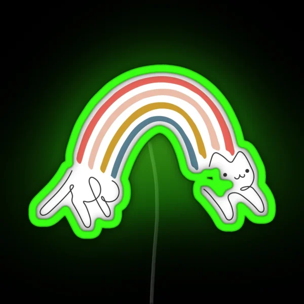 Rainbow Cat 1 RGB Neon Sign