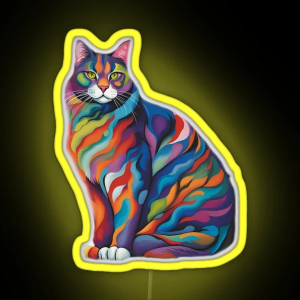 Rainbow Cat RGB Neon Sign
