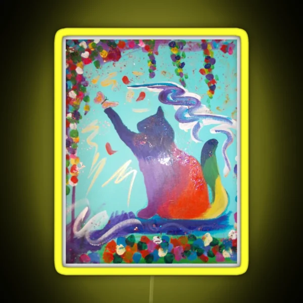 Rainbow Cat RGB Neon Sign