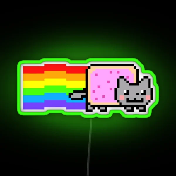 Rainbow Cat RGB Neon Sign