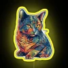 Eye-catching Rainbow Colored Cat Print LED Neon Sign with RGB Effect