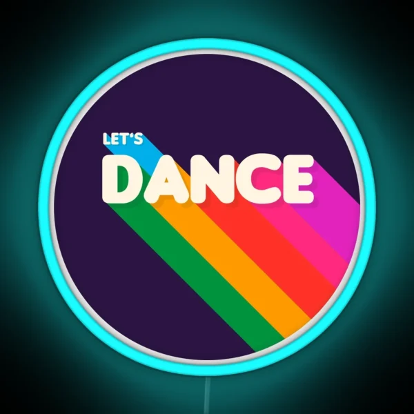 Rainbow Dance Typography RGB Neon Sign