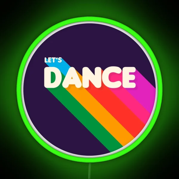Rainbow Dance Typography RGB Neon Sign
