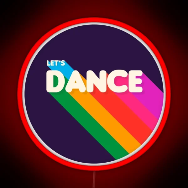 Rainbow Dance Typography RGB Neon Sign