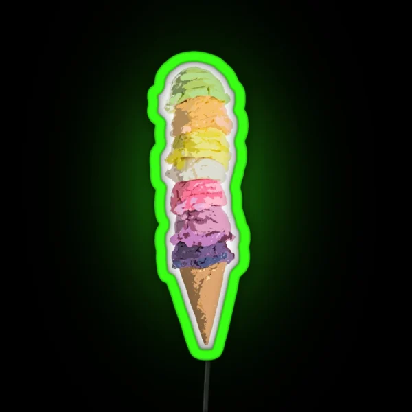 Rainbow Ice Cream RGB Neon Sign