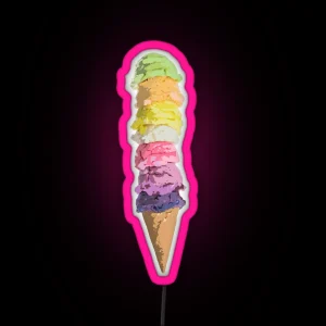 Rainbow Ice Cream RGB Neon Sign