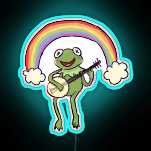 Rainbow Kermit RGB Neon Sign