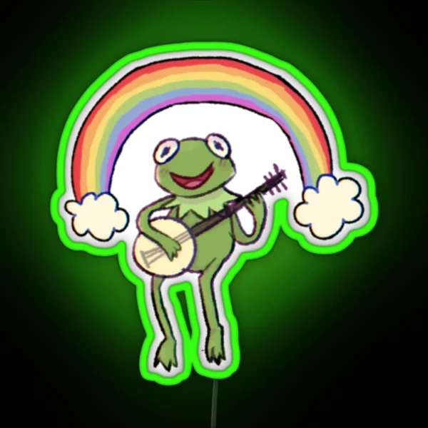 Rainbow Kermit RGB Neon Sign