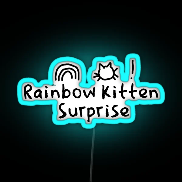 Rainbow Kitten Surprise RGB Neon Sign