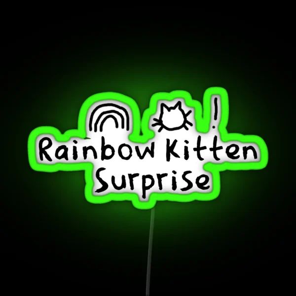 Rainbow Kitten Surprise RGB Neon Sign