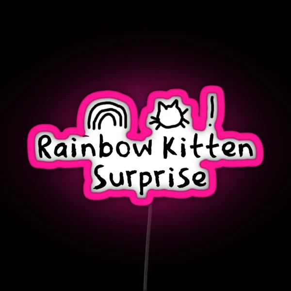 Rainbow Kitten Surprise RGB Neon Sign