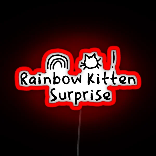 Rainbow Kitten Surprise RGB Neon Sign