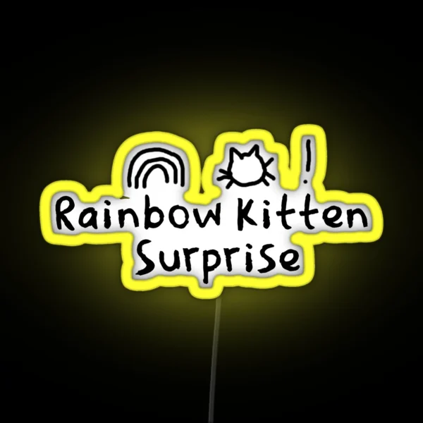 Rainbow Kitten Surprise RGB Neon Sign